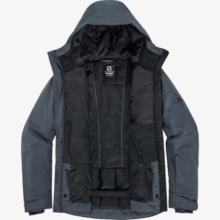 Dámské Lyžařské Bundy Salomon Snow Rebel Insulated Hoodie Černé | CZ 10QZYUG